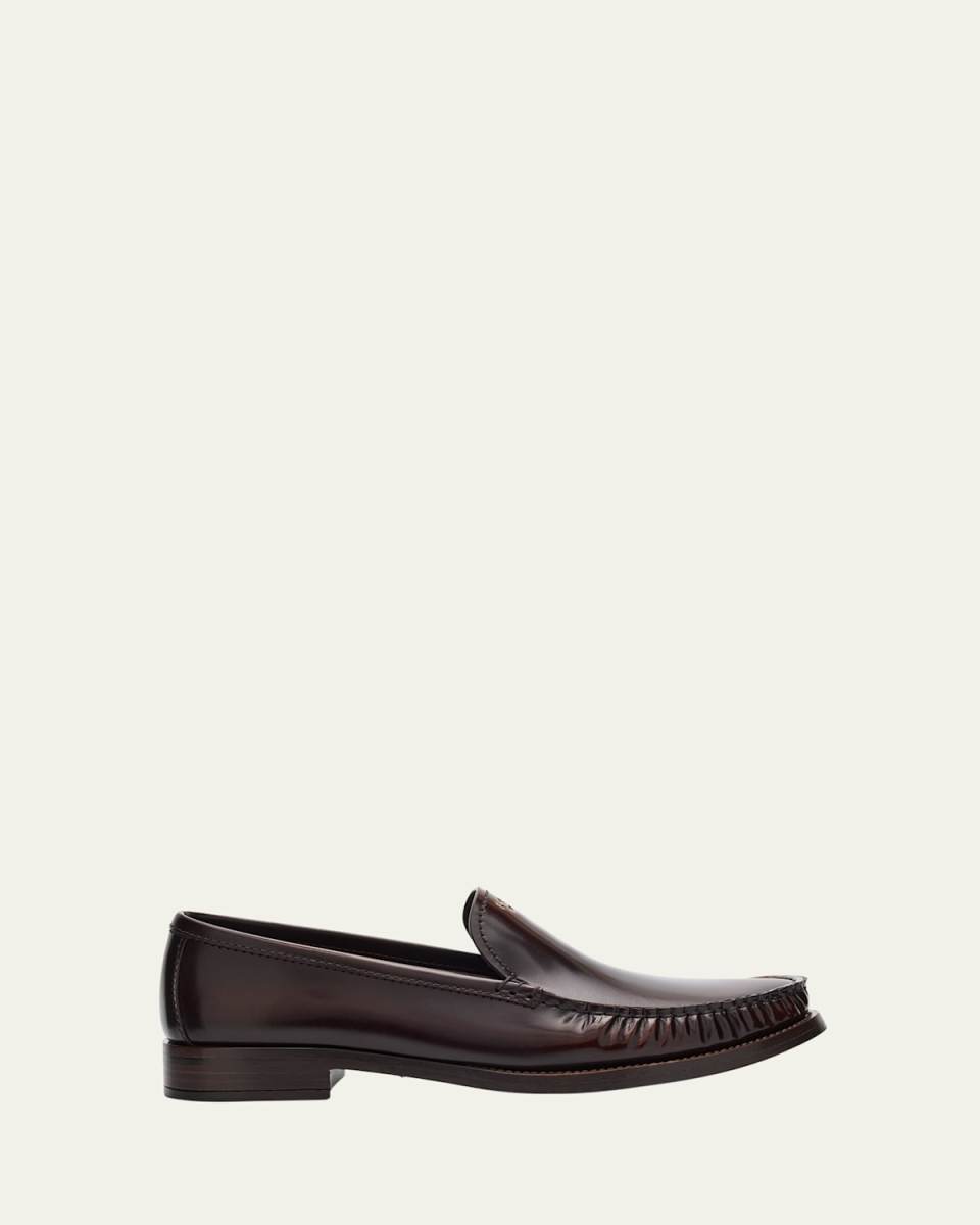 Brushed Leather Loafers